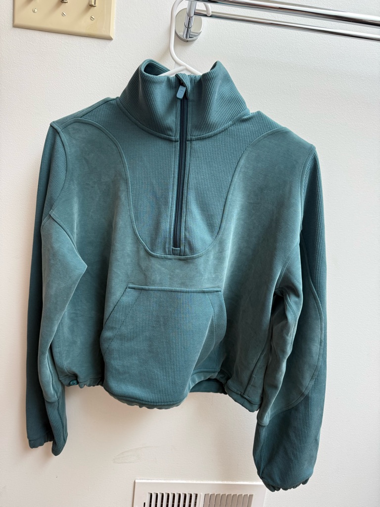 Teal Lululemon Softstream Half Zip Size 4